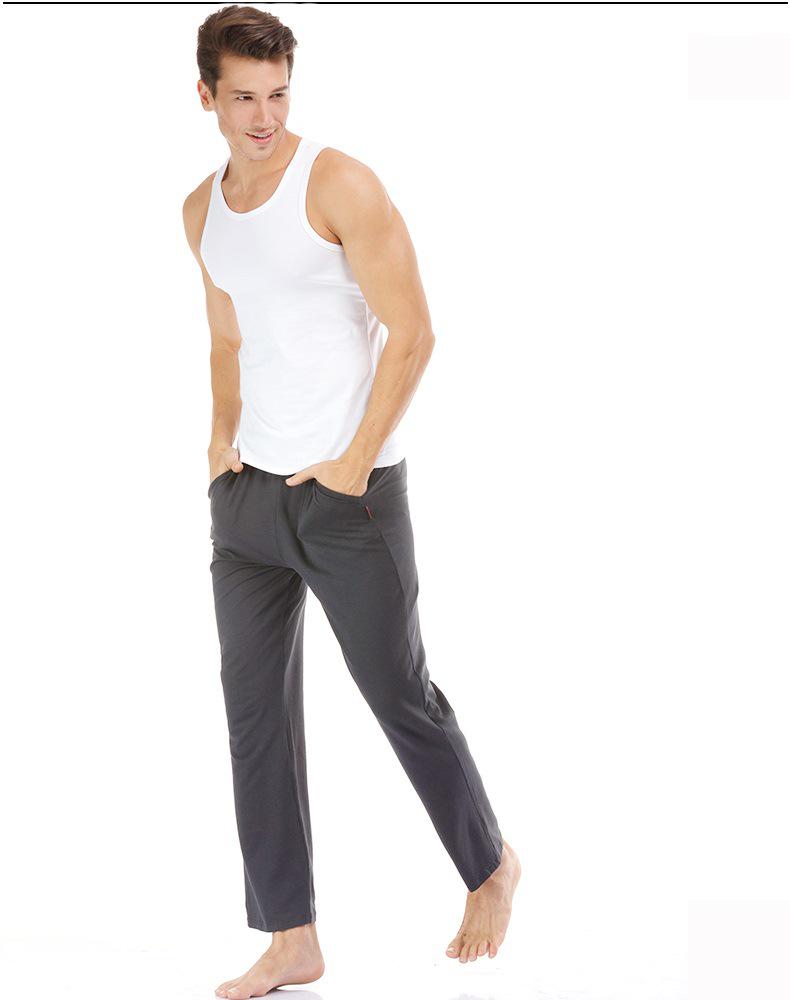 Yilanlu Men's Modal Cotton Loose Pajama Pants - Lightweight Summer Air-Conditioned Trousers