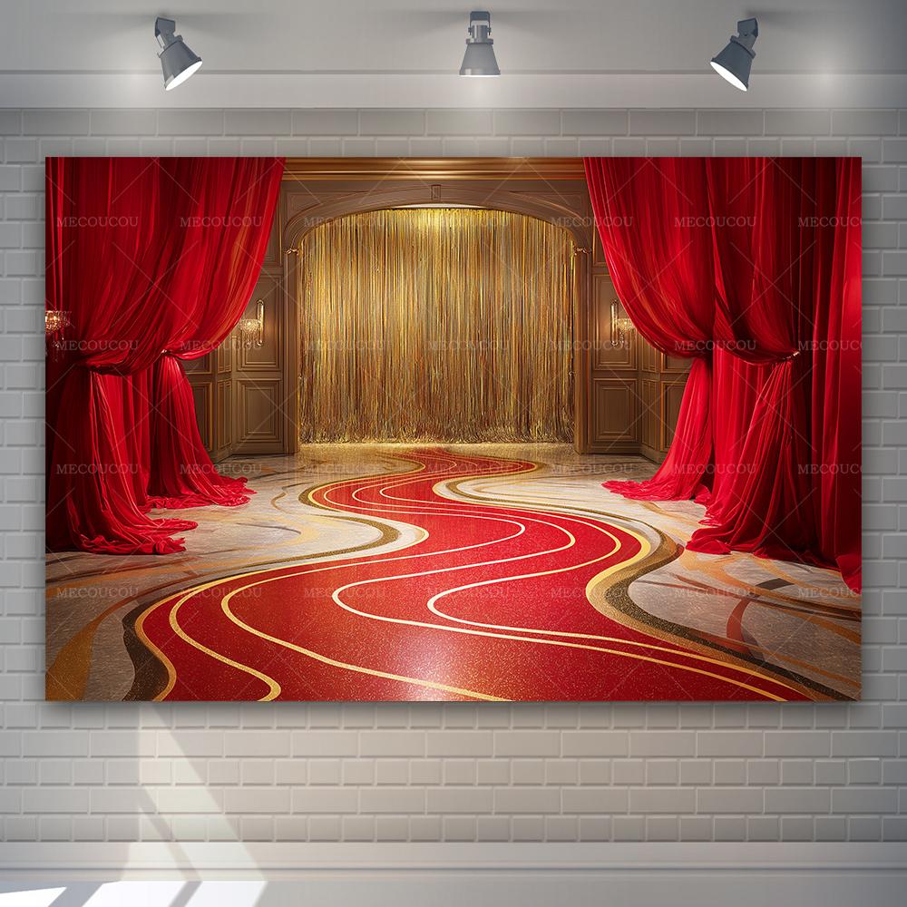 Sfondo Rosso di Lusso per Eventi, Ballo, Laurea, Cerimonia, Decorazione Sfondo per Fotografia a Casa e in Studio