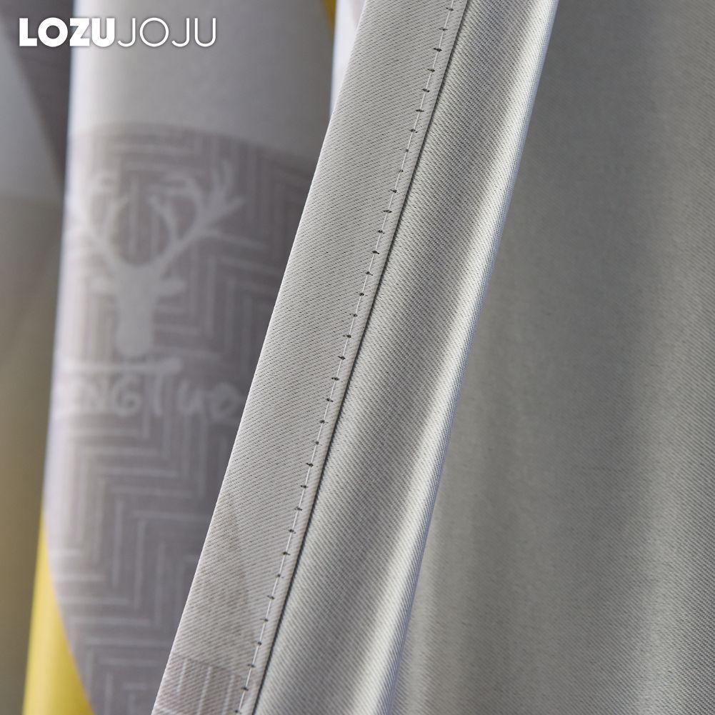 1PC LOZUJOJU Geometric Ins Style Blackout Curtains Modern Minimalist Thick Curtains for Bedroom Living Room Balcony Window for Home Decor