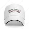 Stay Awhile and Listen Baseball Cap Sun Hat For Children Snap Back Hat WoUnisex Unisexs