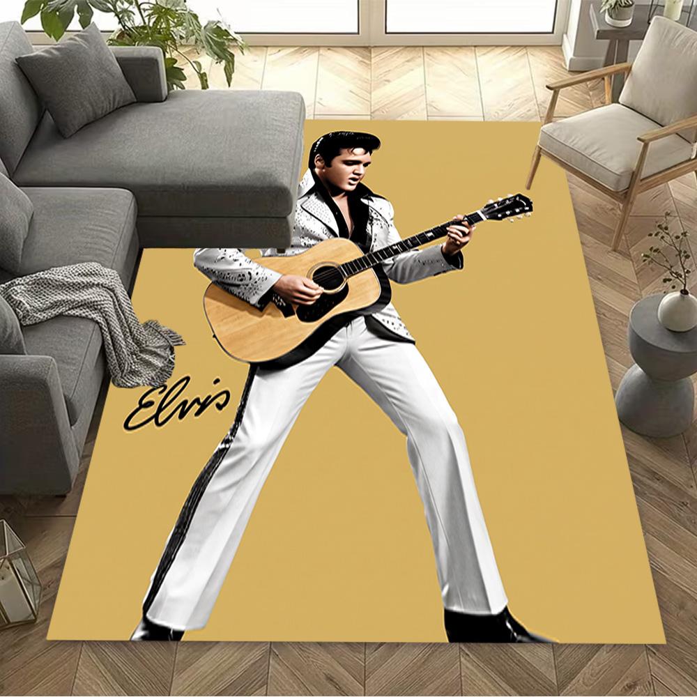 Elvis Presley Performance Teppich Büro Teppich Perfekt für Arbeitszimmer Spielzimmer Raum dekorieren Eingangsbereich Rutschfester Teppich Büros dekorieren