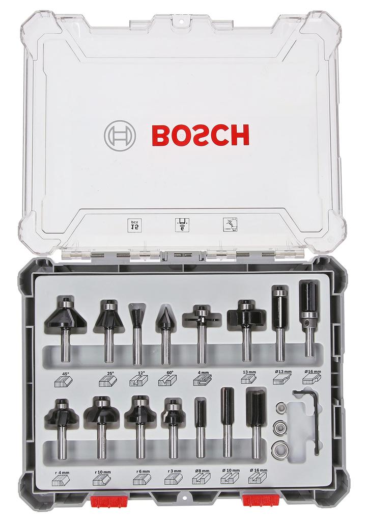 BOSCH Bit Set 15 2607017471 Router/trimmer (15 Types, Pieces)