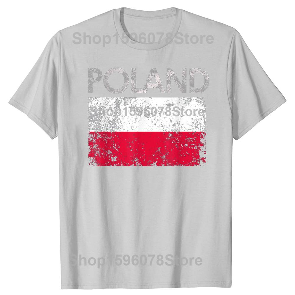 Funny Vintage Poland Flag Pride T Shirts Summer Style Graphic Cotton Streetwear Short Sleeve Polish Gifts Tshirt Mens Clothing