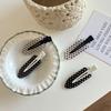 Korean Black & White Polka Dot Hair Clips: Simple, Sweet Bangs & Side Clips