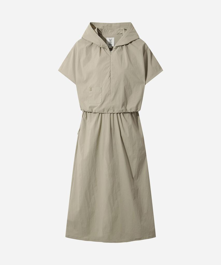DOD Women'S) Brina Short Sleeve Hooded Dress (Beige)