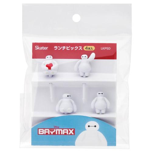 Skater Lunch Picks Skewers (4 pieces) with Decorations, Disney Baymax LKP5D-A