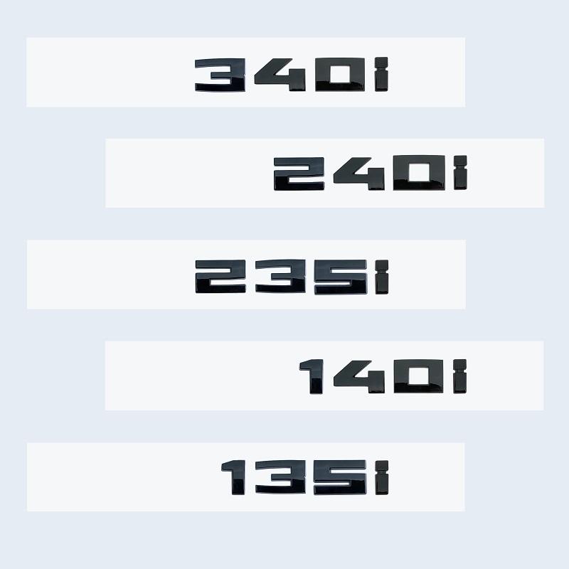 Yeni Parlak Siyah 3D Harfler Numaraları M340i M240i M235i M140i M135i Amblemi BMW F30 F31 F35 F40 F46 G42 G20 Araba Gövde Etiket