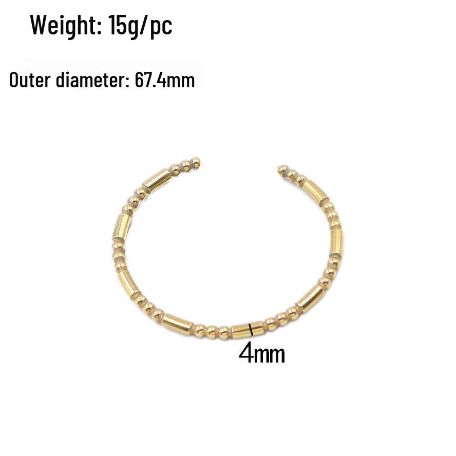 New High-End C-Shaped Geometric Brass Bracelet for Girls