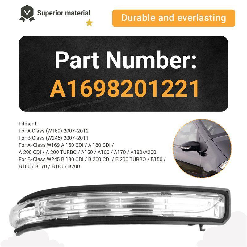 LED Rearview Mirror Light For Mercedes Benz A B-Class W169 W245 07-11 Turn Signal Indicator Light Replacement Parts
