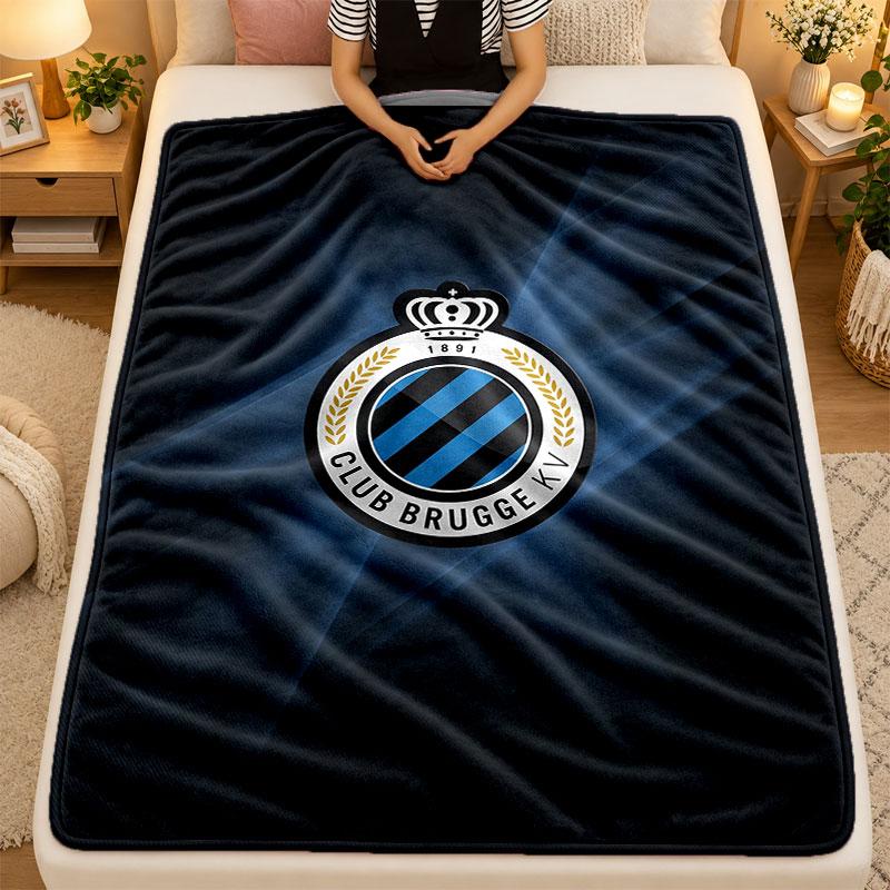 Flannel BlanketClub Brugge FC Warm Soft Throw Blanket for Indoor Sofa Bed Living Room Use