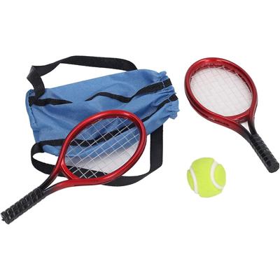 Doll Tennis Racket 1/12 Scale Home Decor Perfect Details Miniature Tennis Racket with Storage Bag for Kids