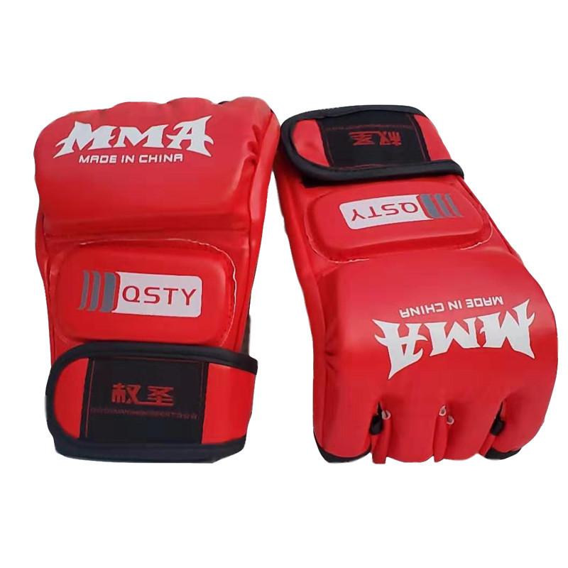Half Fingers MMA Fighting Gloves Boxing Gloves UFC Professional Taekwondo Karate Muay Thai Training Workout Gloves for Men