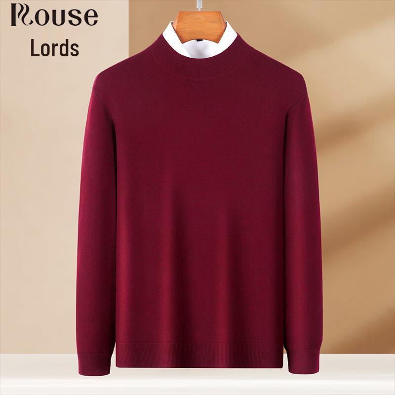 Men s 100% Merino Wool Half-High Neck Sweater 2XL (54)