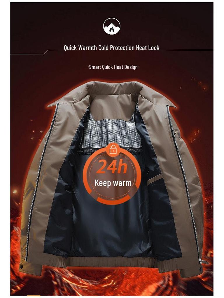 Plus Size Men's Winter Down Jacket, 90-300 jin, 90% Down, Sports & Casual Style