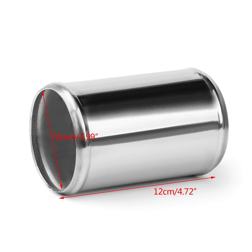 Bruce & Shark 76mm Diameter Automotive Straight Short Turbo Plumbing Tube Intercooler Pipe Aluminum Alloy Hose Adapter