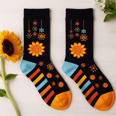Socks Mandala Flowers Small Medium