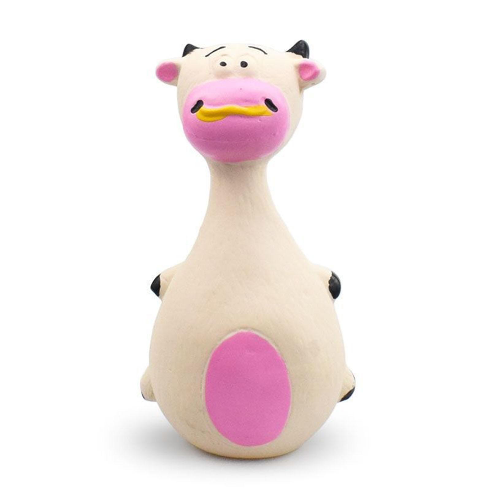 

Latex Dog Squeaky Toys Cartoon Design Bite Resistant Interactive Soft Chew Toy for Dogs Brown Dog