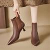 Fashion 2025 Autumn Genuine Leather Women Boots Pointed Toe Thin Heel Boots for Women Fashion Ankle Boots Winter Boots Women High Heels