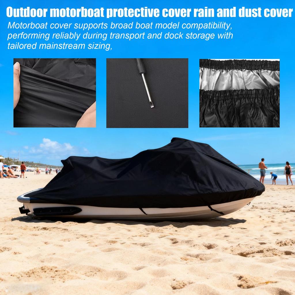 Motorboat Cover Oxford Fabric Watercraft Waverunner Protector Watercraft Cover For Recreational Boaters Water Sports Enthusiasts
