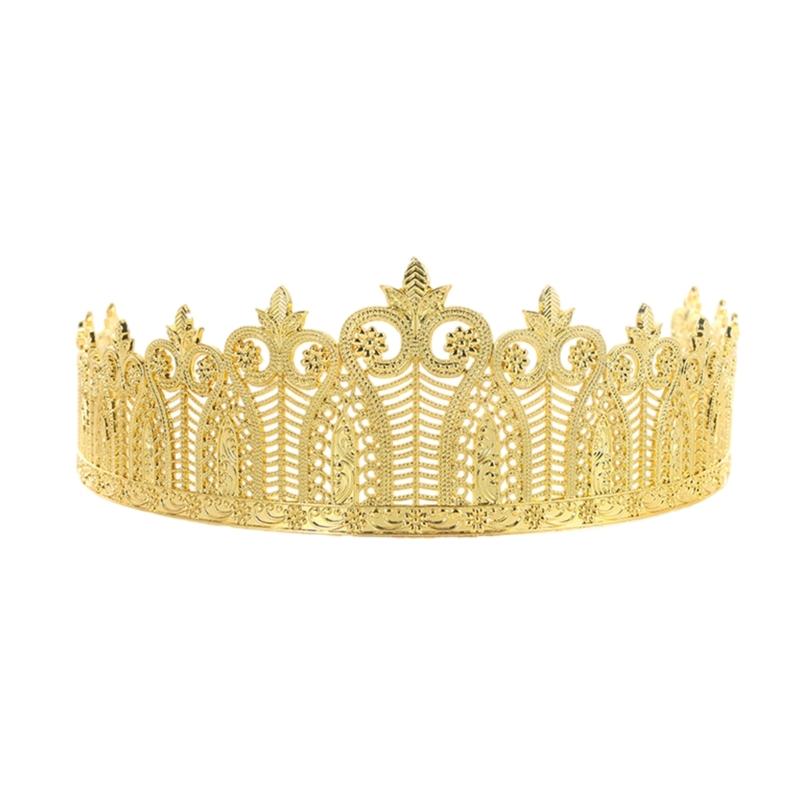 

Wedding Arabian Style Crown for Male Female Makeup Crown for Festives Party Teens Halloween Performances Headpieces