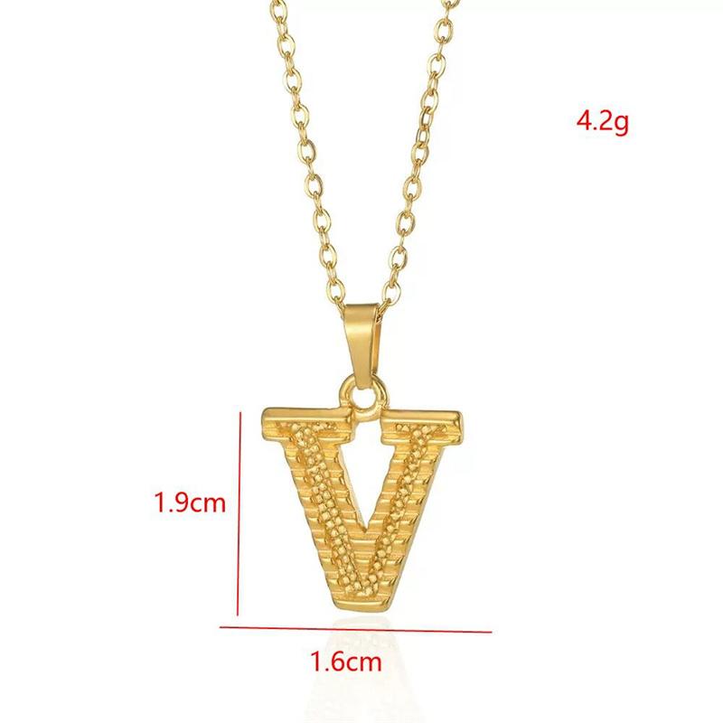 Stainless Steel Initial Necklaces For Women Men Gold Color Letter Necklace Pendant Jewelry Male Female Neck Chain Birthday Gift