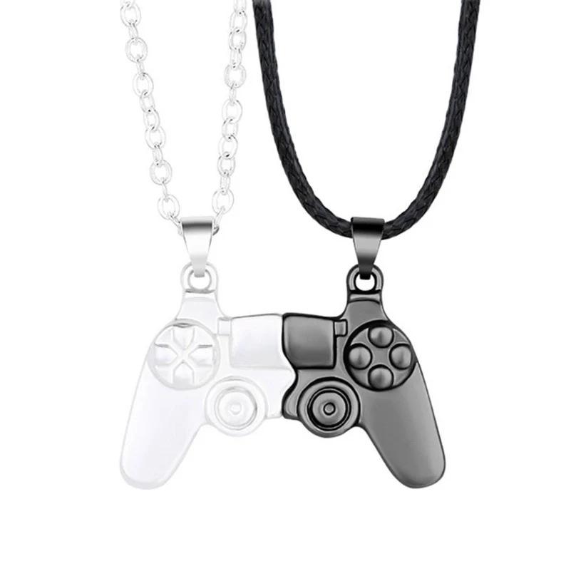 Game console handle men and women magnet stone attraction necklace a pair of pendants personalized couple necklace