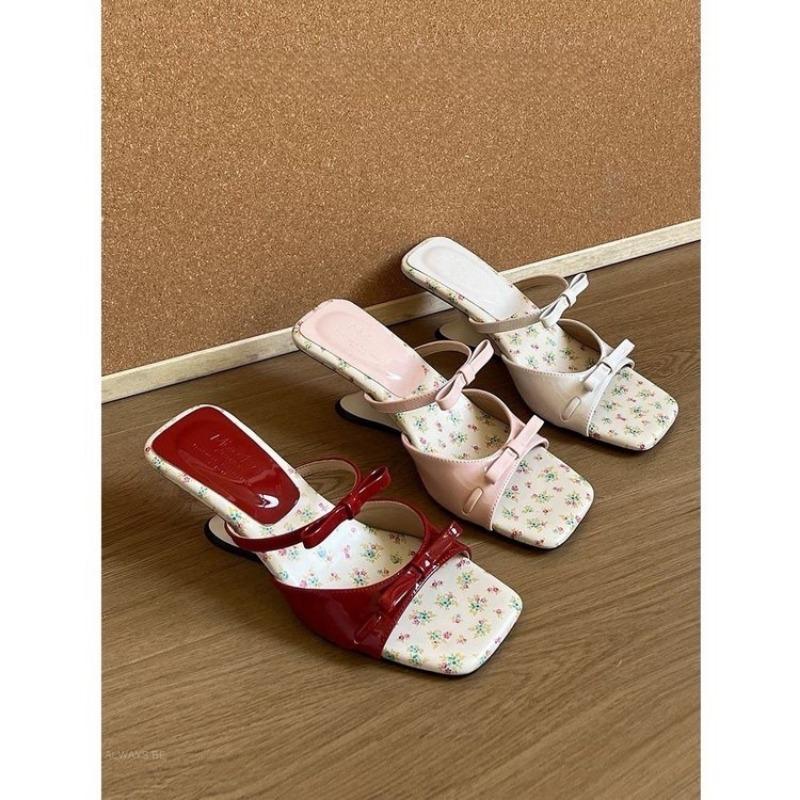 Fashion Ladies Shoes 2025 Brand Open Toe Women's Slippers New Butterfly-knot Dress Fashion Slippers Women Summer Outdoor Best High Heels