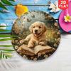 Vintage Golden Retriever Metal Art Sign, Rustic Home Decor Gift for Pet Lovers