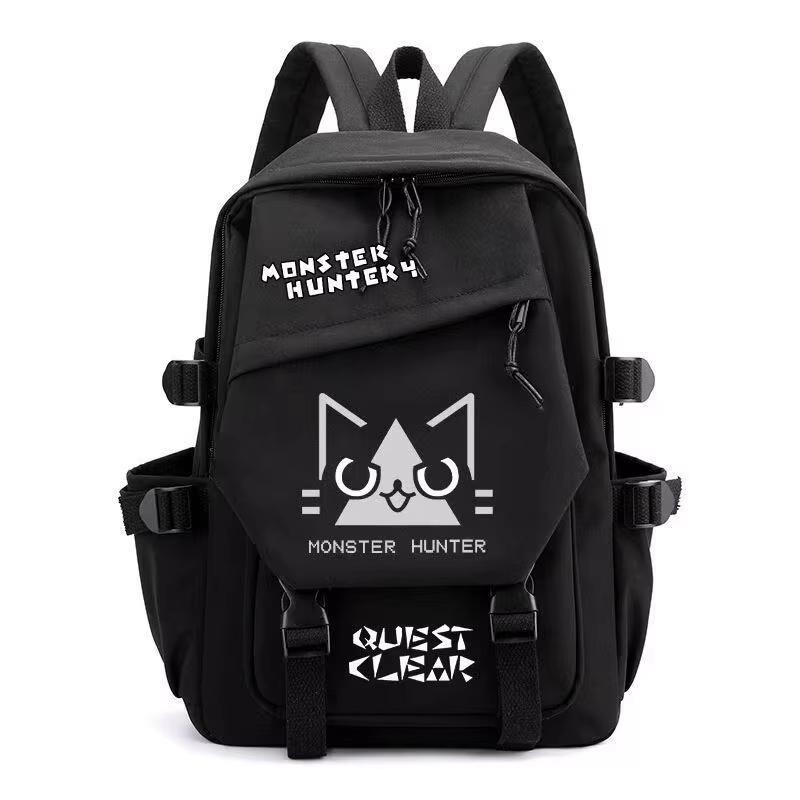 Wersja Q Monster Hunter Mężczyźni Kobiety Plecak Długi Miecz Felyne Diablos Rathalos Kreskówka Uczeń Plecak Szkolny Japońska Anime Plecak na co dzień