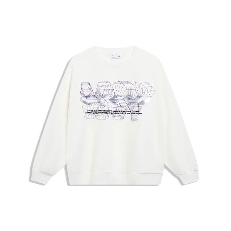 Li-Ning Counterflow Graphic Sweatshirt White Men s AWDT529-2 XL