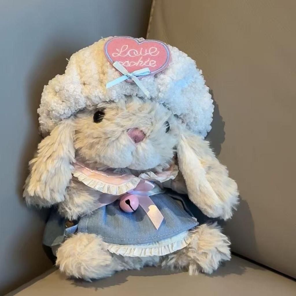 Lolita Cute Rabbit Plush Toy Doll Pendant - Adorable Bunny Figure with Outfit Gift