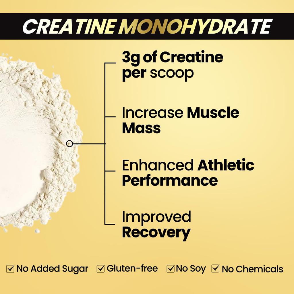 Vlado's Himalayan Organics Pure Micronised Creatine Powder 33 Servings Pre Post Workout Energy & Muscle Gain