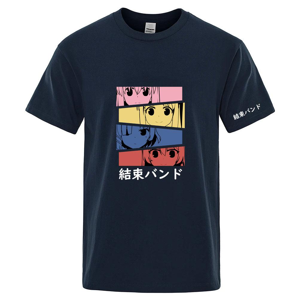 Round Neck TShirt BOCCHI THE ROCK Hitori Gotoh Ljichi Nijika Light Unisexs QuickDrying Breathable SweatAbsorbent Shirt