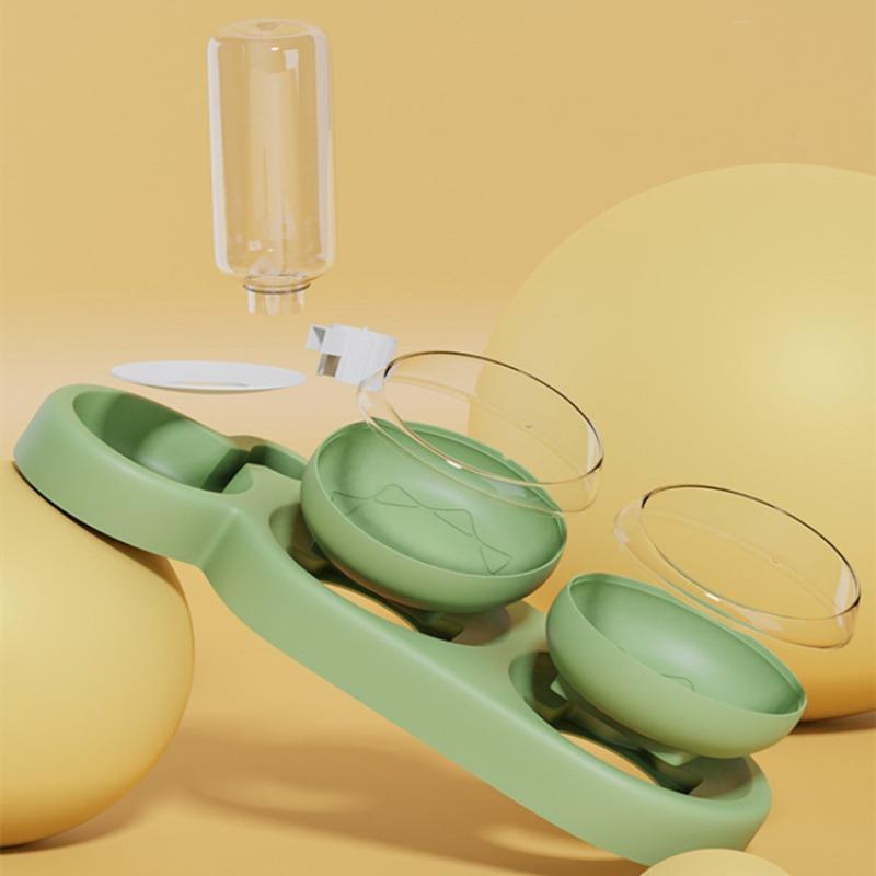 Cat Bowl, Pet Bowl, Cat Automatic Water Dispenser, Feeder, Double Bowl Integrated, Dog Bowl, Anti-tipping Food Basin
