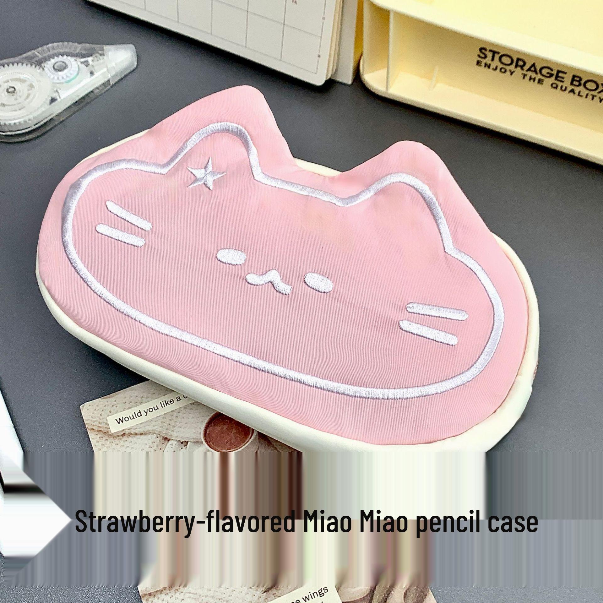 

Luo Cat Large Capacity Pencil Case and Makeup Bag - Cute, Stylish Student Stationery Organizer
