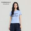 Mark Fairwhale Damen Kurzarm-T-Shirt mit Buchstaben-Print