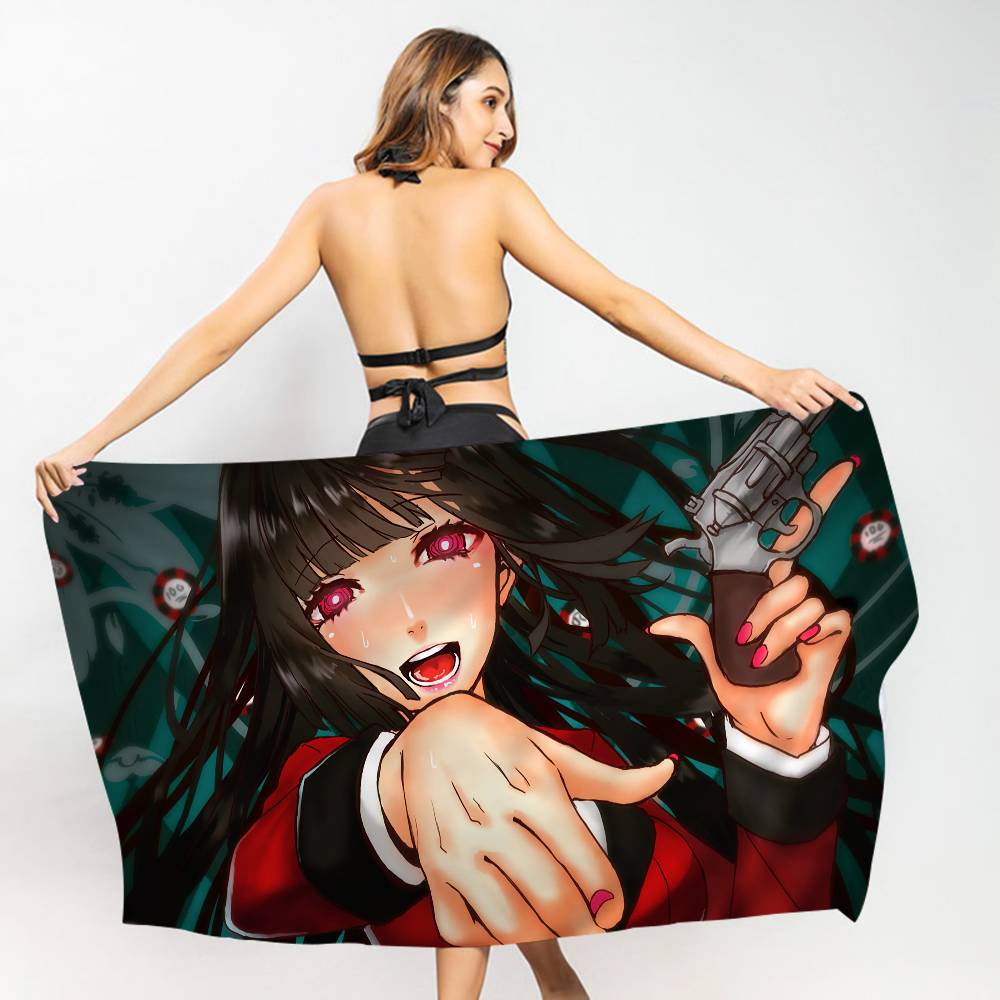Comic K-kakegurui Microfiber Beach Towel Absorbent Quick Dry Soft Yoga Swimming Resort Mountain Climbing Towel