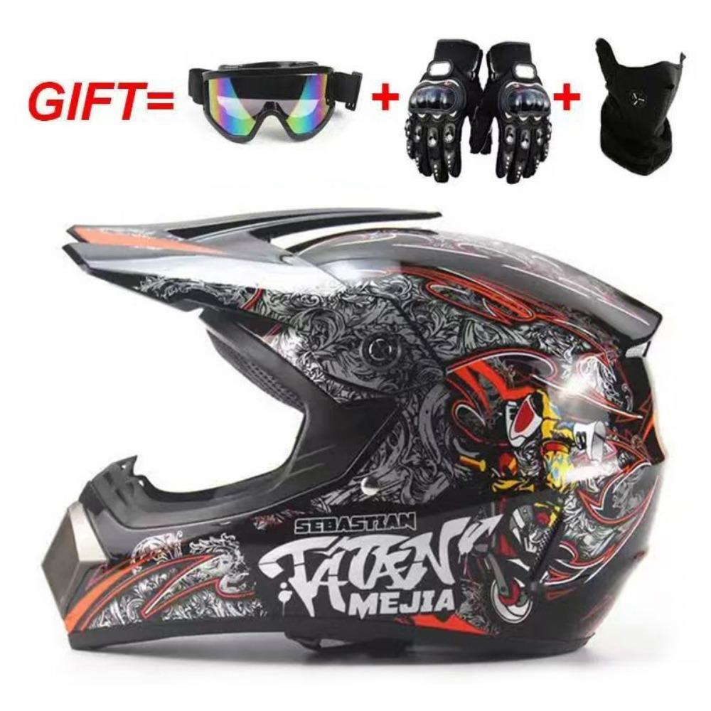 Cool Helmet Junior Motorcycle Helmet Mountain Bike ATV Off-Road Vehicle Helmet