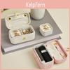 Minimalist Leather Jewelry Box For Earrings And Rings Portable Storage Organizer For Travel