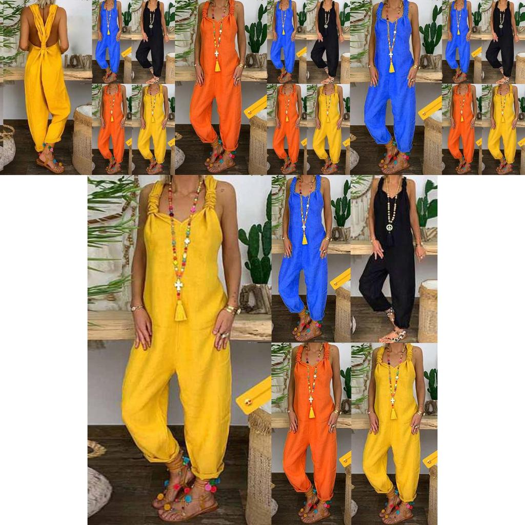 Stylish Women Casual Loose Jumpsuit With Sleeveless Design For Effortless Chic