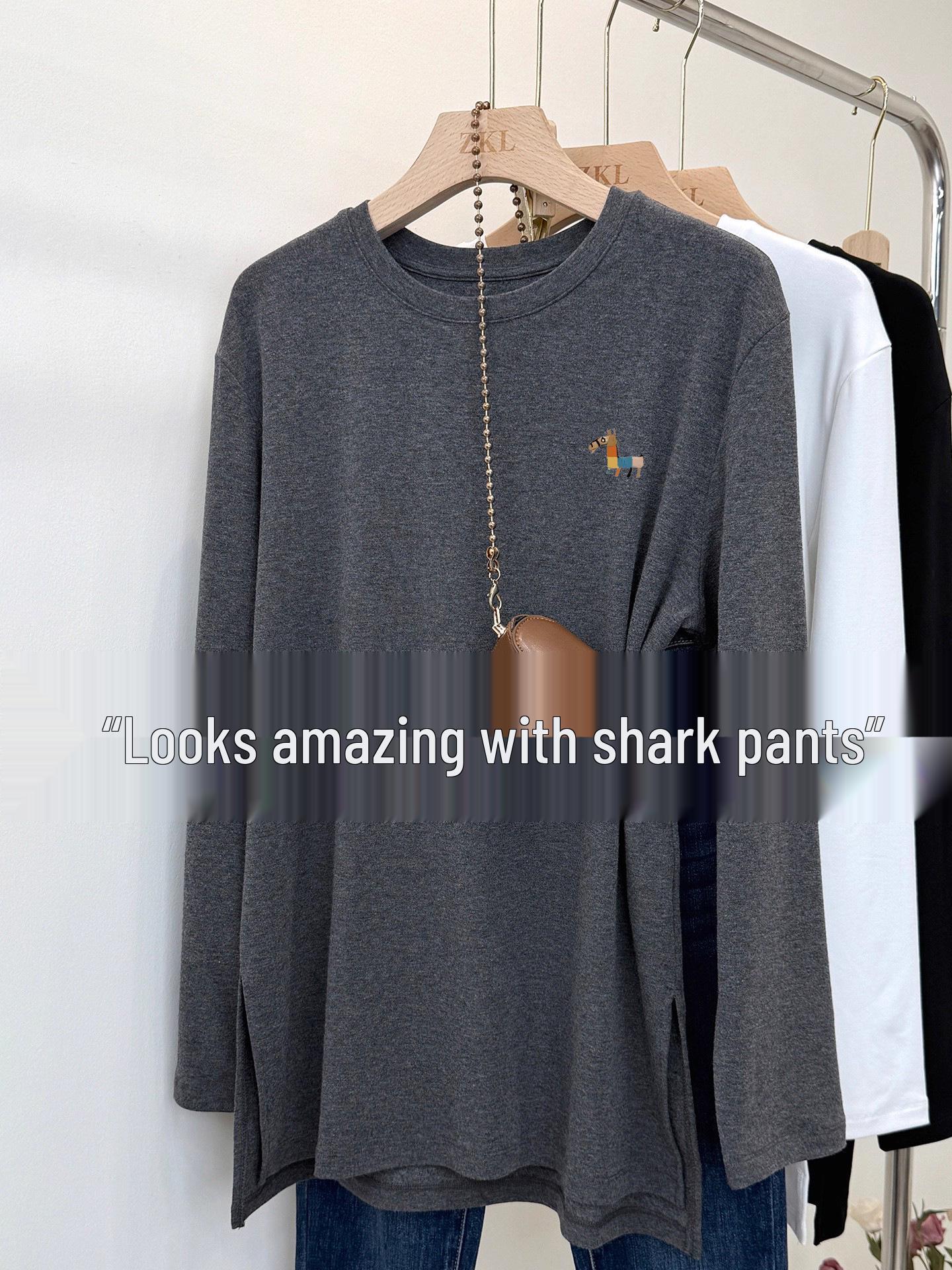 80x Asked: Slimming Loose-Fit Long-Sleeve Layering Top XXL