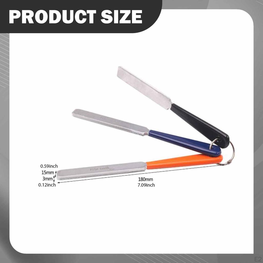 3x Electric Guitar Nut File Set,Nut Slotting files,Maintenance Luthier Tools Fret Tool for