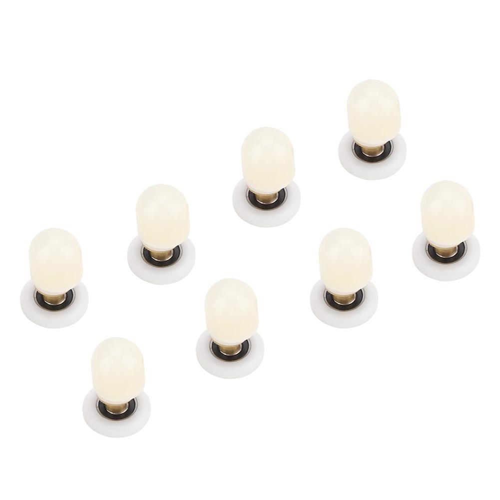 8pcs Brass ABS Sliding Glass Shower Door Rollers Runners Pulleys Bathroom Doors Hardware (27mm)