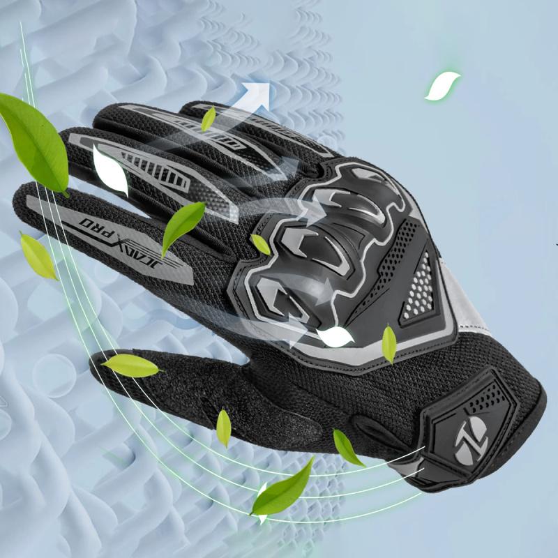 Summer Motorcycle Gloves Dirt Bike Items Full Finger Accessory Touch Screen Compatible Unisex for Moto Riding Cycling Guantes
