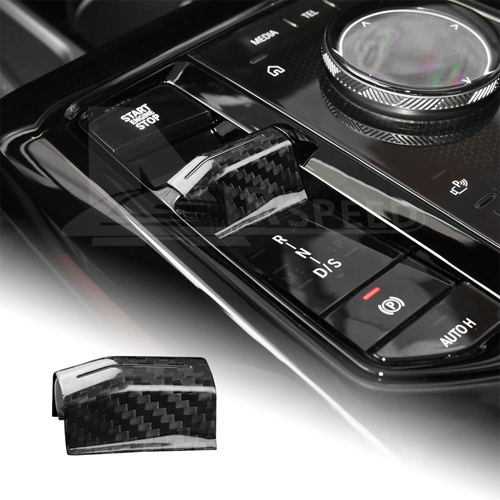 Echte Kohlefaser-Schalthebelmanschette für BMW X3 G45 M3 G80 2025 IX i20 2021-2025 i5 G60 5er G60 2024 2025 LHD