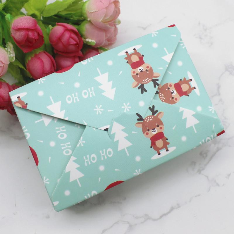 Zerong Ejewelry 10pcs Christmas Gift Package Box Paper White Jewelry Package Chocolate Party Suppiles Decoration