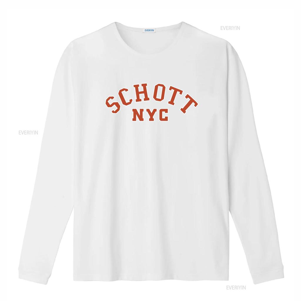 Schott NYC Big Logo Mens Black Small Crewneck T Shirt Size S Stylish and Comfortable for Men vintage Washed graphic