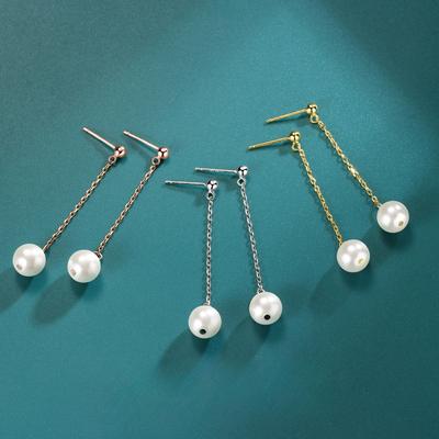 Pearl Tassel Stud Earrings Female Elegant Retro Niche Exquisite Light Luxury High-end Earrings