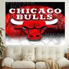 1pc Chicago Bulls logo Tapestry, Living Room, Bedroom, Office, Party Decor, Ideal Festive Gift