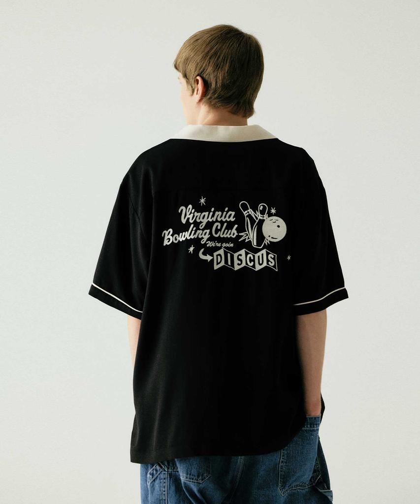 Discuss Athletic Half Sleeve Bowling Shirt Black